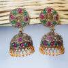 Brass base with gold plating jhumka earrings