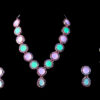 AD Diamond Necklace Jewellery Set with Earrings & Mangtika by Elegance jewels - Image 2
